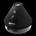 Black Storz & Bickel Volcano Classic cannabis vaporizer with temperature control dial.