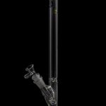 Clear glass bong with ice catcher and removable downstem.