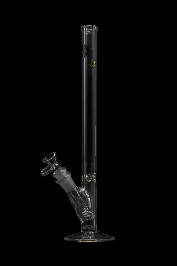 Clear glass bong with ice catcher and removable downstem.