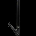 Clear glass bong with ice catch and removable downstem.