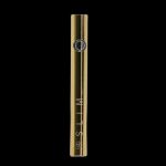 Gold cannabis vape pen with “SLIM” vertically etched along the side.