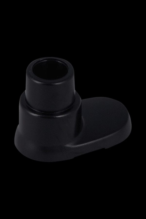 A close-up of the Vapium LITE Glass Adapter, displaying its dark, rounded form against a plain white background.