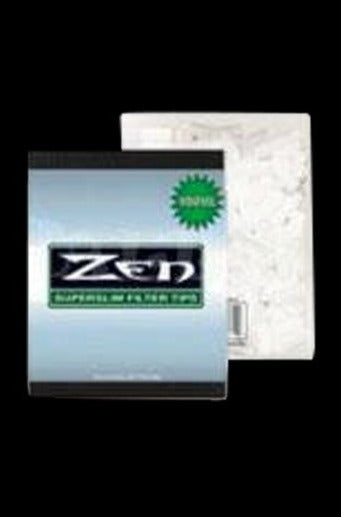 Pack of Zen rolling papers with a package of filters.
