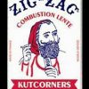 Front view of the Zig Zag Cut Corner Rolling Papers package, displaying a red and white design with bold lettering.