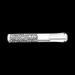 A close-up, angled view of the K.Haring Taster Chillum Pipe, displaying its patterned design against a plain white background.