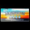 Front view of the Elements Ultra Thin Perfect Fold Rice Rolling Papers package, with bold branding and a dark background.