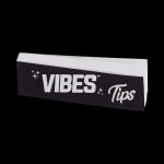A close-up of the VIBES Rolling Tips Box - 50 Pack, displaying the brand name on its packaging.