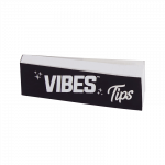 Front view of the VIBES Rolling Tips Box - 50 Pack, displaying the brand name and packaging design.