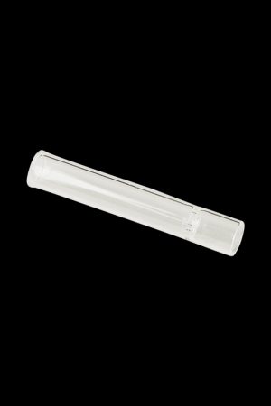 Close-up view of the Arizer ArGo glass tube, showing its clear construction and simple cylindrical shape.