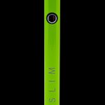 Bright green cannabis vape pen with “SLIM” vertically printed along the side.