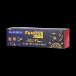 Red box for a "Famous Brandz" Astral Power hand pipe, decorated with star and leaf illustrations.