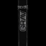 Front view of the GRAV® Clear Glass Octotaster, displaying the simple, clear glass construction.