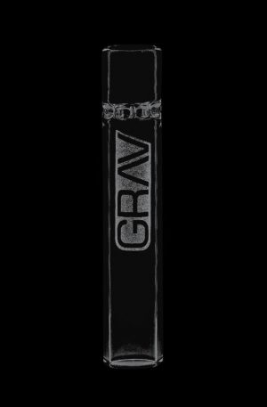 Front view of the GRAV® Clear Glass Octotaster, displaying the simple, clear glass construction.