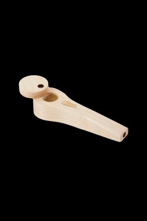 Wooden pipe for smoking cannabis.