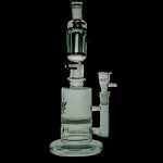 Glass water pipe (bong) for cannabis use.