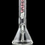 Front view of the GRAV® 8" Basic Beaker Bong, with clean lines and a simple, transparent glass construction.