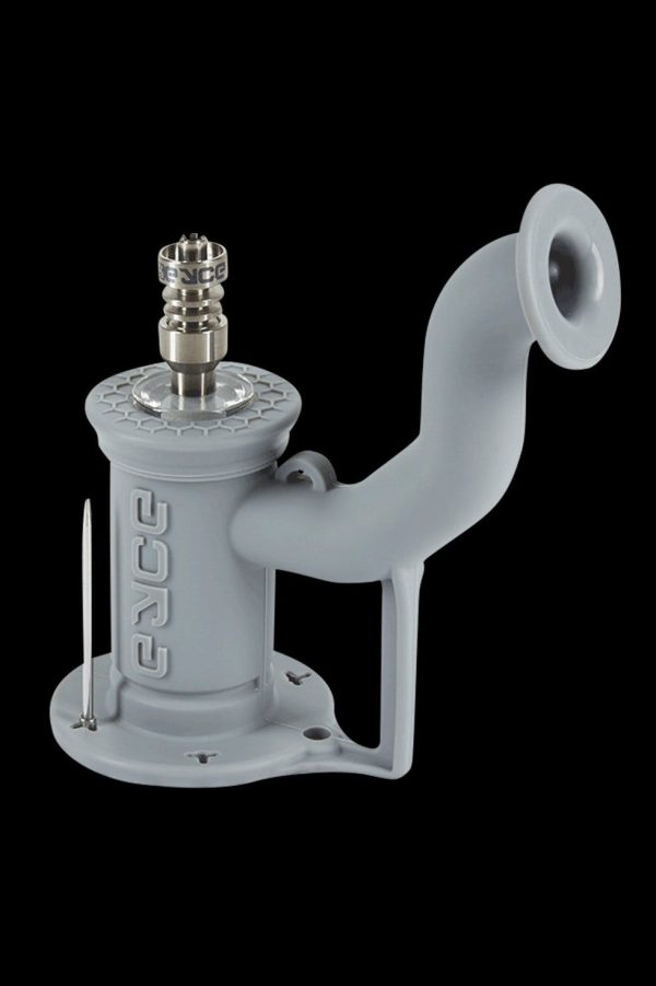 Gray silicone oil rig with a dome and coil.