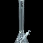 Clear glass bong with ice catch and removable downstem.