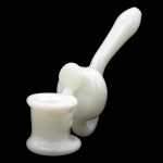 White marble cannabis oil rig with a domeless nail.