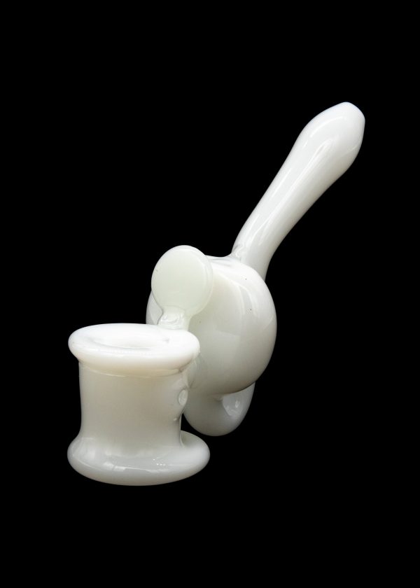 White marble cannabis oil rig with a domeless nail.