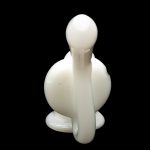 White glass bubbler resembling a swan.