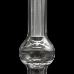 Clear glass bubbler for cannabis use.