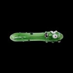 A green glass pipe shaped like Rick Sanchez from *Rick and Morty*.