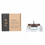 A top-down view of the Marley Natural Crystal Ash Tray, showcasing its clear, faceted design on a white background.