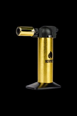 Newport Butane Torch Lighter | 6 Inch | Gold & Black