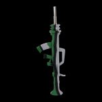 Front view of the AK47 Silicone Dab Straw Collector with Titanium Tip, showcasing its sleek, dark design against a plain background.