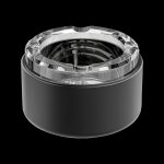 Black and clear cannabis grinder.