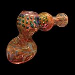 Smoke Cartel Gold Fume and Slime Hammer Bubbler - 8 in.