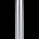 Silver cannabis oil vape cartridge on a black background.