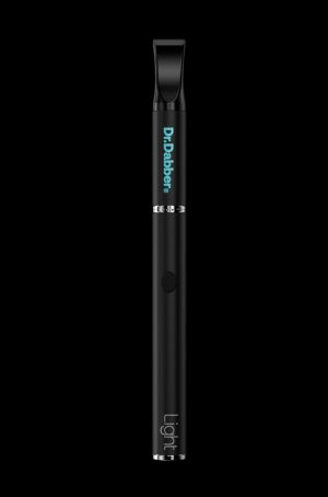 Black Dr. Dabber Light cannabis oil vape pen with a clear cartridge.