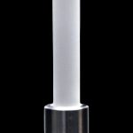 Front view of the SC Egg with Tree Perc Nectar Collector, a 14mm clear glass piece with a simple cylindrical shape.
