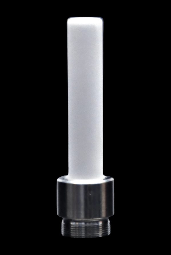 Front view of the SC Egg with Tree Perc Nectar Collector, a 14mm clear glass piece with a simple cylindrical shape.