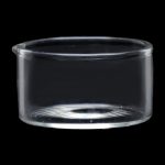 Front view of the SC Freezable Glycerin Nectar Collector, a clear glass tool with a rounded tip and smooth design.