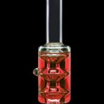 A close-up, angled view of the SC Freezable Glycerin Nectar Collector, showing its clear glass construction and cylindrical shape.
