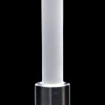 Front view of the SC Beaker Nectar Collector - 14mm, showing a clear glass tip connected to a metallic base.