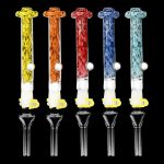 A studio shot displays the Beam Me Up Dab Straw with Quartz Tip in a lineup, showcasing its sleek, elongated design.