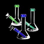 Front view of the Conical Beaker Mini Water Pipe, featuring a clear glass conical beaker design with a simple, clean aesthetic.