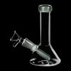 Front view of the Conical Beaker Mini Water Pipe, a clear glass conical beaker resting on a black surface.