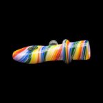 Colorful glass pipe for smoking cannabis.