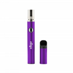Front view of the Dip Devices Lunar Wax Vaporizer, a silver, pen-shaped device shown against a plain white background.