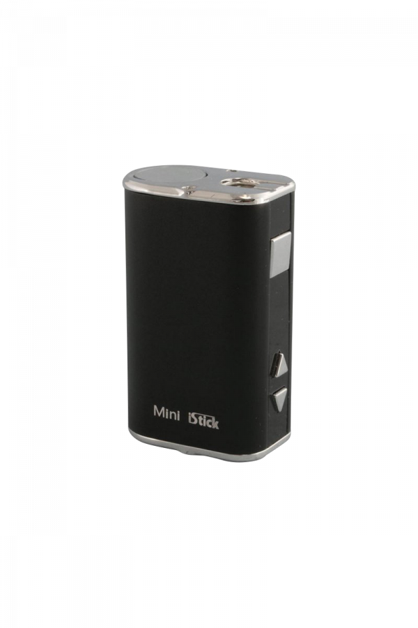 Front view of the Eleaf iStick Mini 10W Digital Mod Battery, showing its compact, black rectangular design with a digital display.