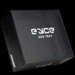 Black “eyce” branded ash tray with logo and text.