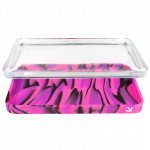 Overhead view of the EYCE Silicone and Glass Rolling Tray, displaying a flat, rectangular tray with a sleek, modern design.