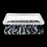 Clear acrylic cannabis storage box with a mirrored base.