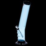 Blue glass water pipe with a removable downstem.
