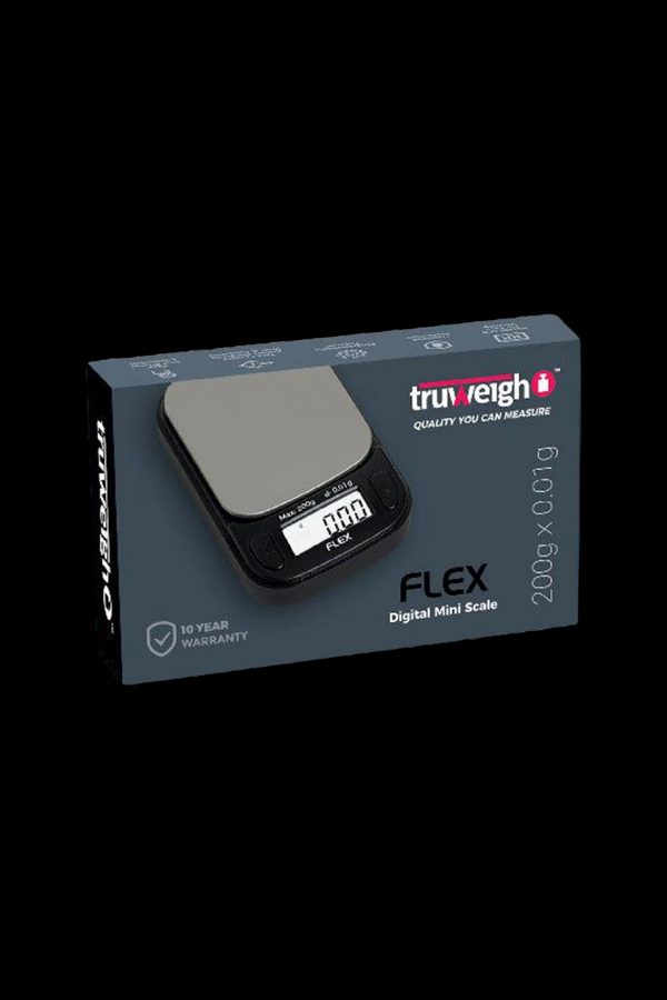 Digital mini scale for measuring cannabis, displaying "0.00" on the LCD screen.